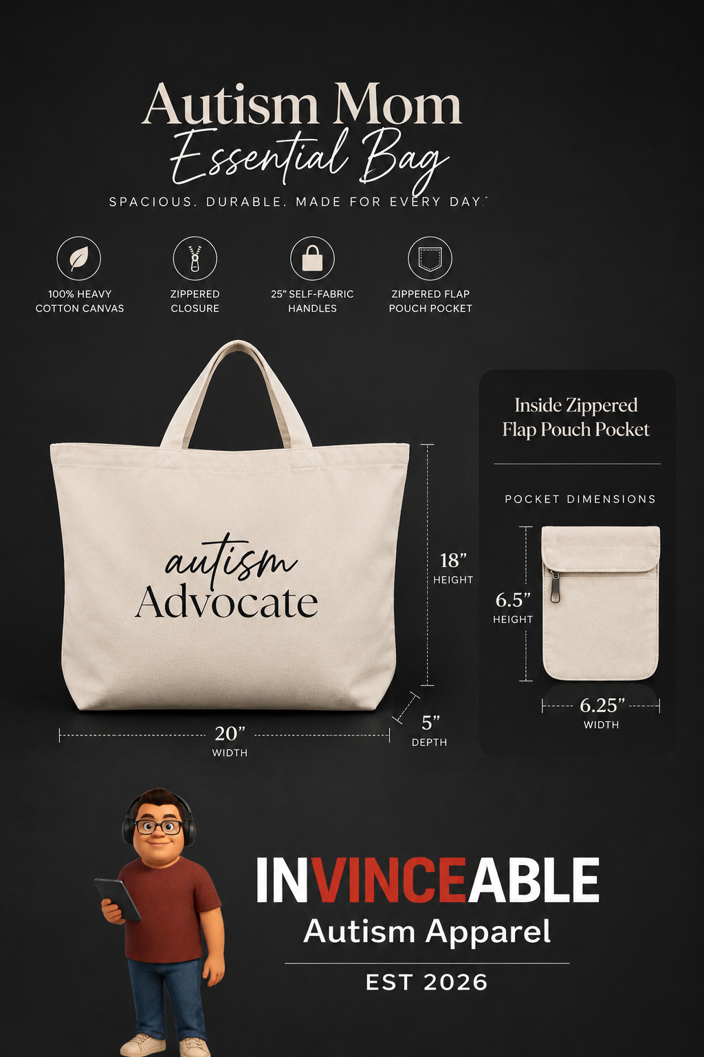Autism Advocate Essential Bag