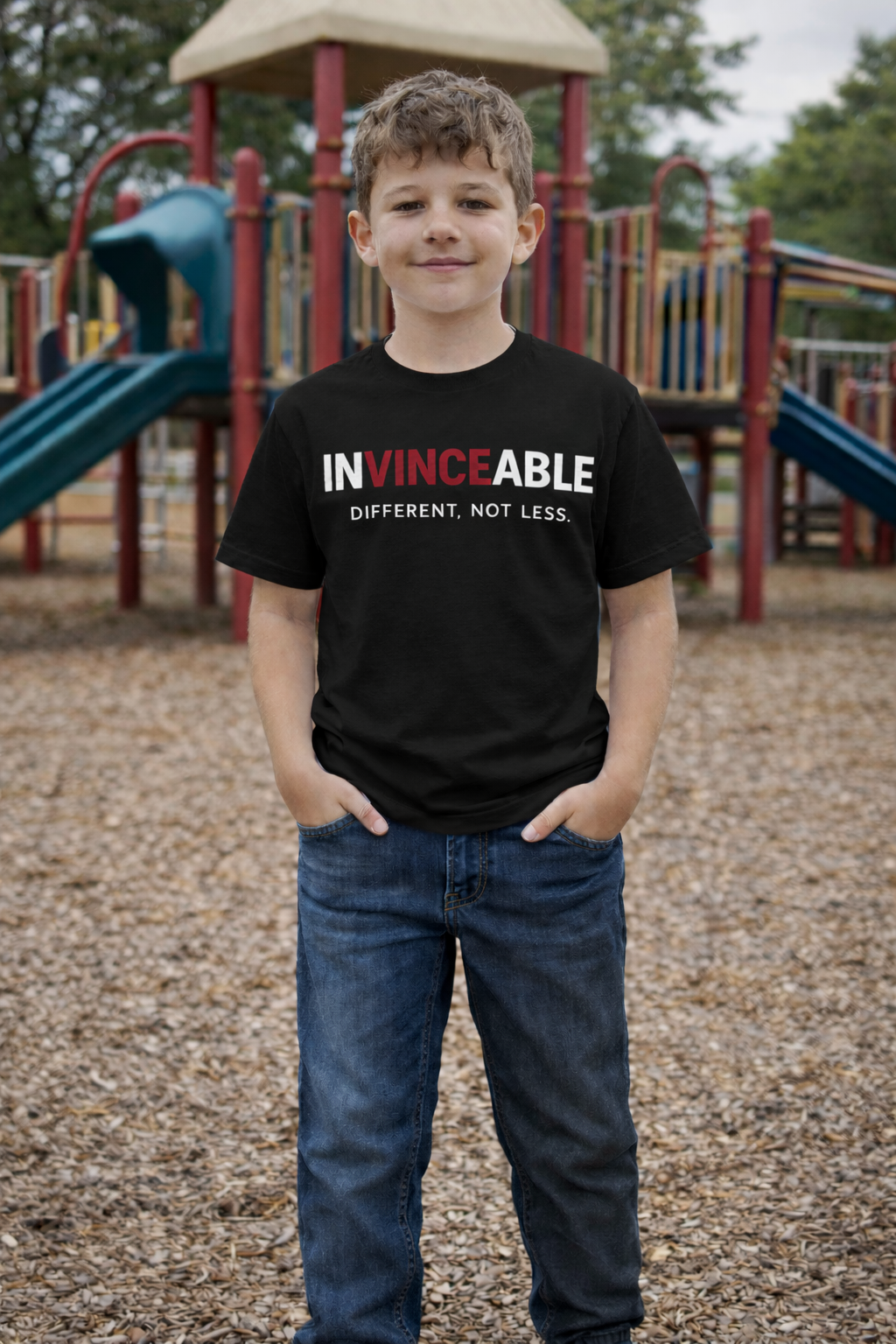 INVINCEABLE – Different, Not Less Tee (Youth)