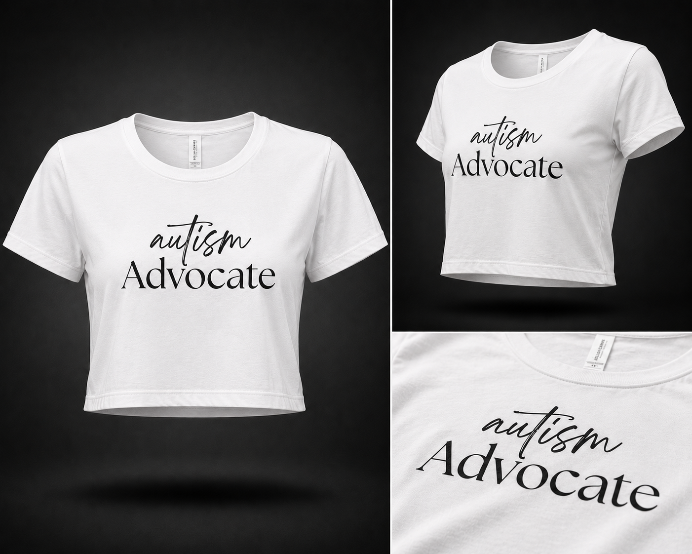 AUTISM ADVOCATE. (Women’s Crop Tee)