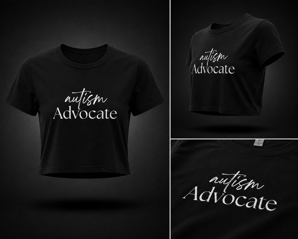 AUTISM ADVOCATE. (Women’s Crop Tee)