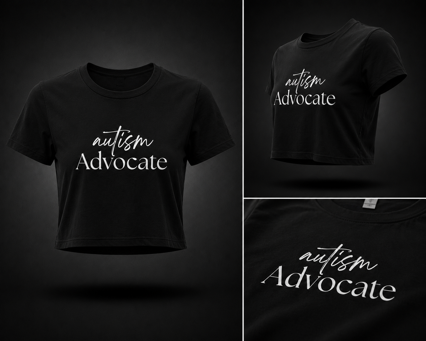 AUTISM ADVOCATE. (Women’s Crop Tee)
